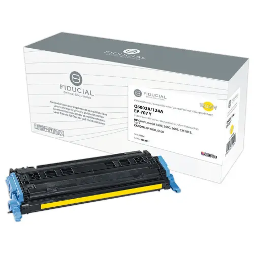 Lasercartridge FIDUCIAL compatibele HPQ6002A Geel