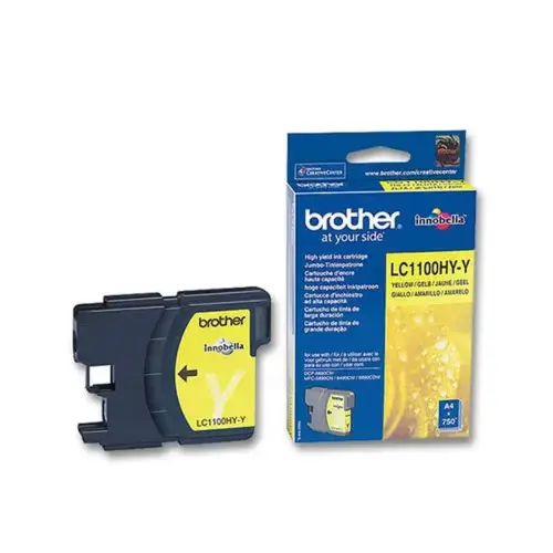 Inkjetcartridge BROTHER LC1100 - Hoge capaciteit - Geel