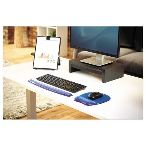Gelpolssteun voor toetsenbord - FELLOWES- Cystal - blauw
