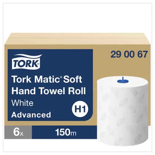 12  rollen (2 dozen van 6) Tork matic H1+ 1 gratis H1 dispenser 