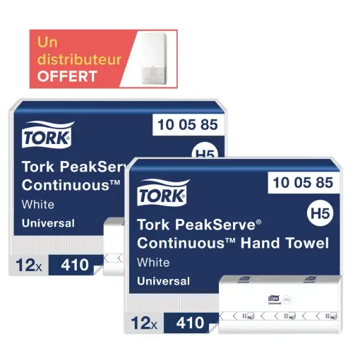 24 pakjes (2 dozen van 12) Tork PeakServe H5 + 1 H5 dispenser gratis erbij