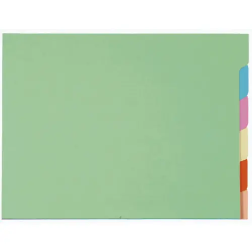 Pakket van 10 x 6 mapjes met tabbladen voor kast SUPER 210 - 24 x 32 cm - Gemengde kleuren - Exacompta