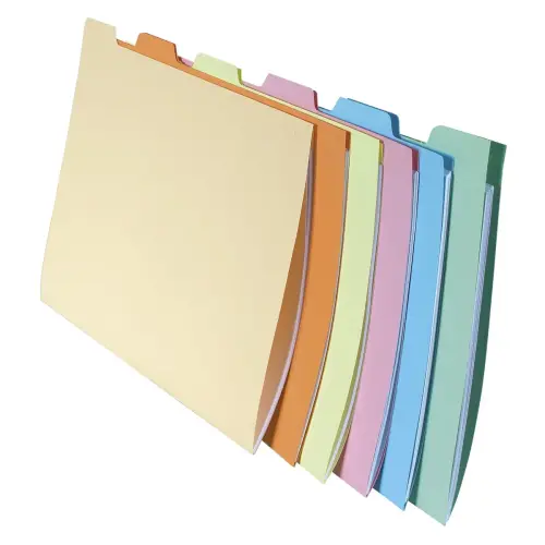 Pak van 10 x 6 mappen met tabbladen voor lade SUPER 210 - 24 x 32 cm - Assortimentele kleuren - Exacompta 