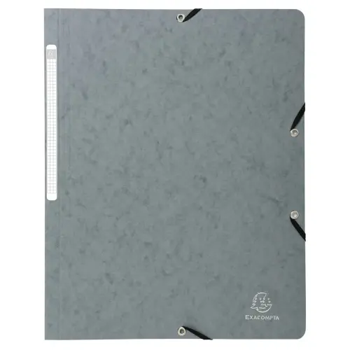 Elastisch hemd zonder klep glanzende kaart 400g/m² - A4 - Grijs - Exacompta