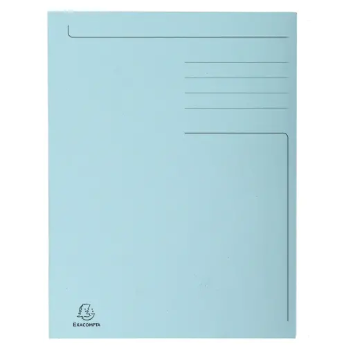 Map bedrukt 3 klep FOREVER folio blauw 