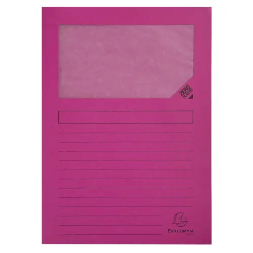 Pak van 100 venstermappen Forever&reg; - 22 x 31 cm - Fuchsia - Exacompta 