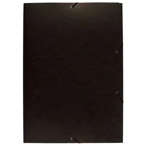 Elastische overhemdmap met 3 kleppen, glanzende kaart 600 g/m² - A2 - Zwart - Exacompta