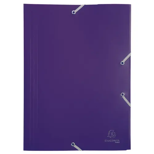 Elastische blouse met 3 kleppen Polypropyleen 4/10e Opaak Eco - A4 - Violet - Exacompta 