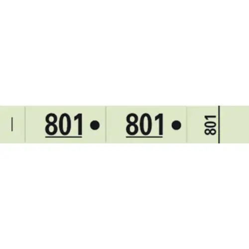 Garderobeblok 50 tickets 20x3 groen
