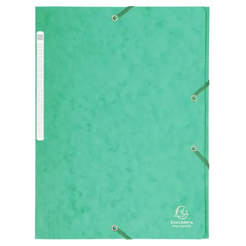 Maxi capaciteit elastische map glanzend karton 425g/m² - A4 - Groen - Exacompta