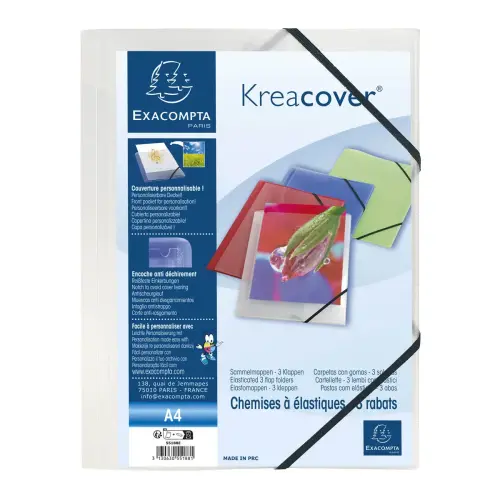 Elastomap 3klep PP Kreacover transparant 