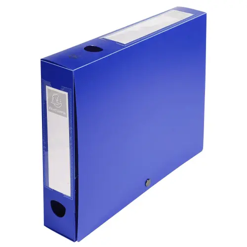 Drukordner met rug van 60 mm, polypropyleen 7/10e, ondoorzichtig - A4 - Blauw - Exacompta