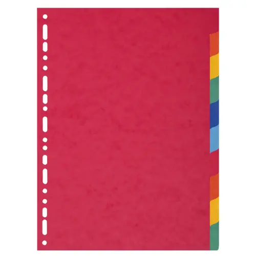 Tabblad recycled karton 220g A4+ 10tabs