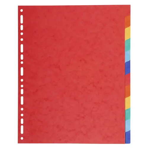 Tabbladen kaart 220 g 12 posities - A4 maxi - Exacompta