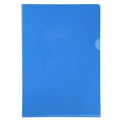 Zakje met 10 hoesjes met gladde PVC-hoek, hoge sterkte 13/100e - A4 - Blauw - Exacompta 