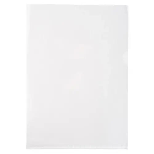 Zakje met 10 hoekhoezen van glad, hoogwaardig PVC 13/100e - A4 - Kristal - Exacompta 