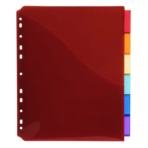 Tabbladen PP A4+ L-map + etiket 6 tabs