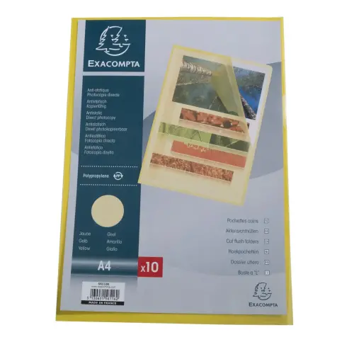 PK 10 L-map glad PP 12/100 A4 geel 
