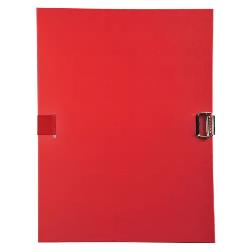 Map uitrekbare rug PP+klep riem rood