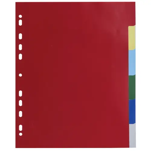 Tabbladen PP soepel A4+ 6 tabs ass 