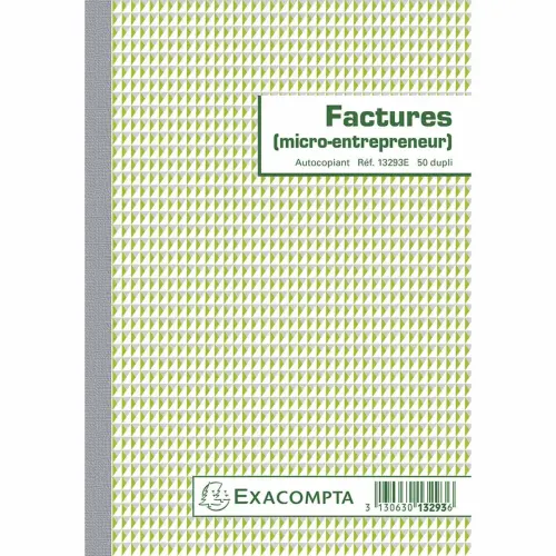 FACTURE micro ondernemer 210x148 50bl du