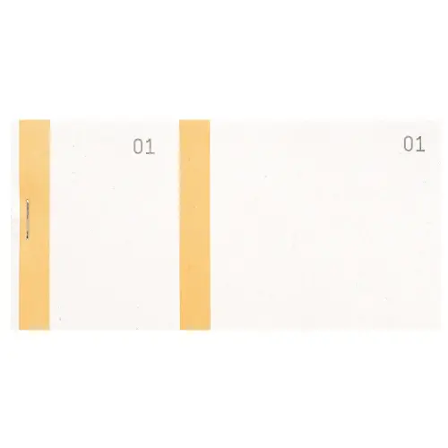 Verkopersblok met gekleurde strook 100 vellen met dubbele nummering - Formaat 6,6 x 13,5 cm - Oranje - Exacompta 
