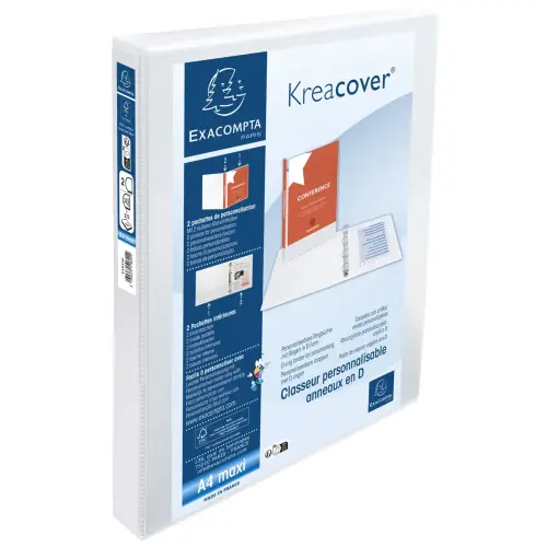 Ringmap PP Kreacover A4+ 2D-R 30mm wit