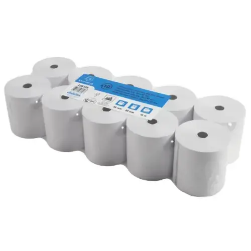 Rol papier voor kassabonnen 80 x 80 mm - 1-laags thermisch 55 g/m2 zonder BPA - Exacompta