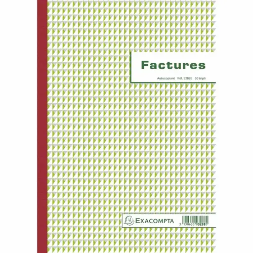 Meerdere facturen met vermelding van BTW 29,7 x 21 cm 50 vellen drielaags zelfkopiërend - Exacompta