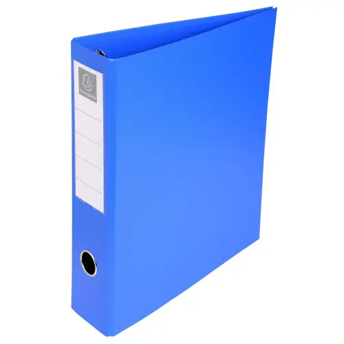 PVC omslagen map met 4 D-ringen van 50 mm aan de binnenkant van de achterflap - maximaal A4 - Blauw - Exacompta