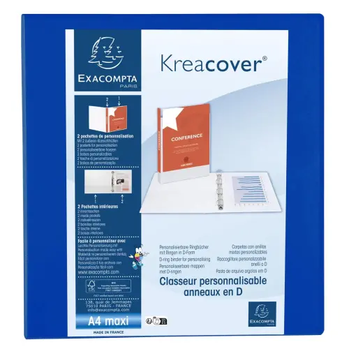 Ringmap PP Kreacover A4+ 4D-R 60mm bl.