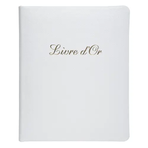 Gastenboek Alpille 26x22cm 140bl wit 