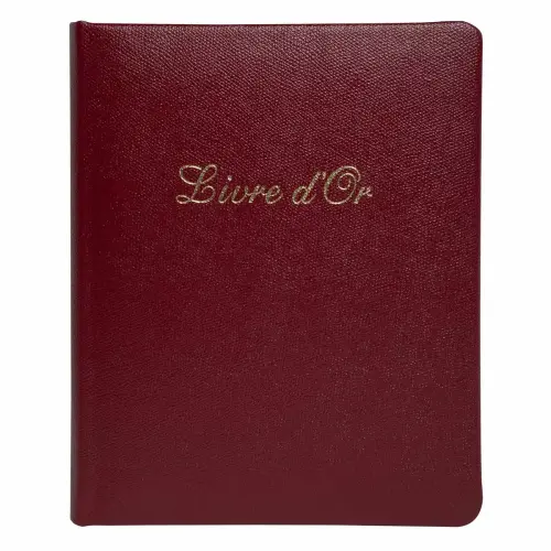 Gastenboek Alpille 26x22cm 140bl rood 