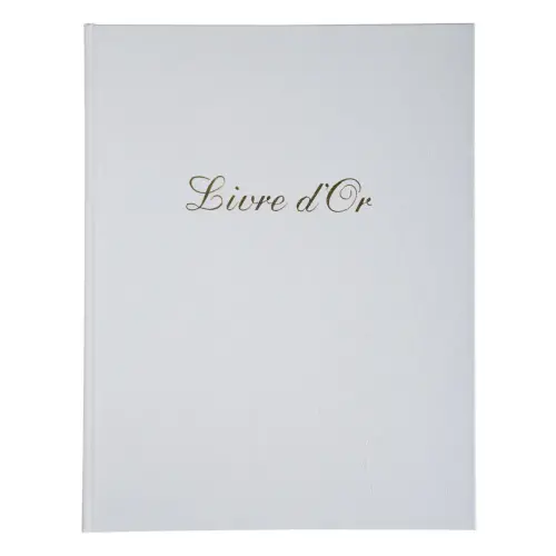 Gastenboek Livre d'Or 27x22cm 100bl wit