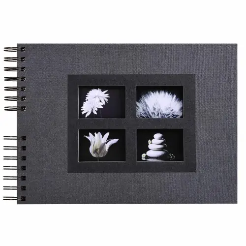 Spiraal fotoalbum 50 zwarte pagina's Passion - 32 x 22 cm - Zwart - Exacompta