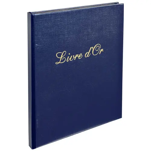 Gastenboek Balacron met titel 140 blanco pagina's - 21 x 19 cm verticaal - Assortimente kleuren - Exacompta 