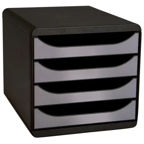 BIG-BOX Pastel zwart/pastel glanzend - Zwart/zilver - Exacompta
