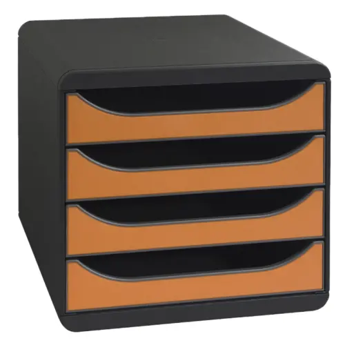 BIG-BOX Pastel zwart/pastel glanzend - Zwart/tangerine - Exacompta