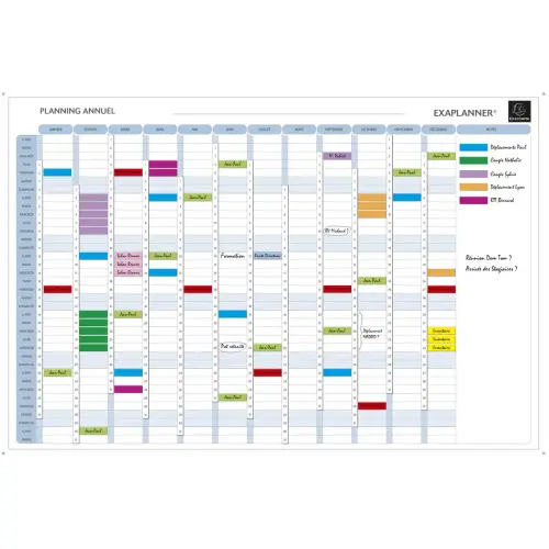 Magnetische jaarplanning - Franse tekst