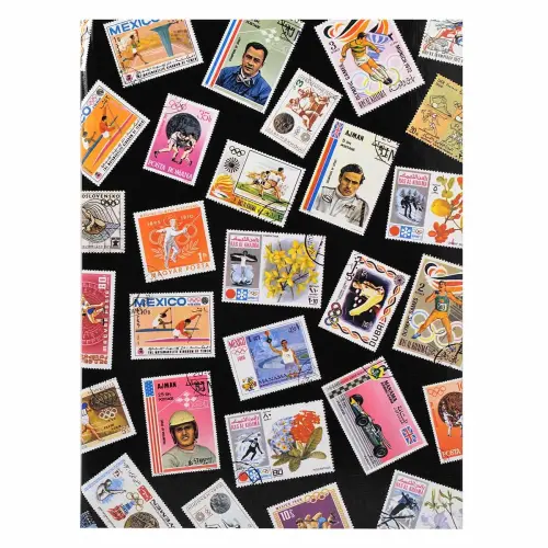 Album met sportpostzegels 16 zwarte pagina's - 22,5 x 30,5 cm - Visueel - Exacompta