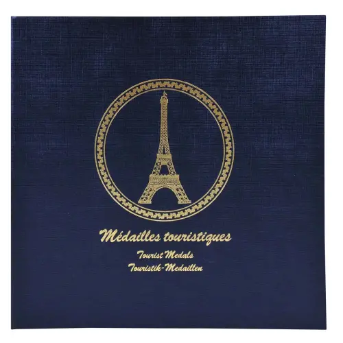 Ringmap 100 penningen 24,5x25cm blauw 