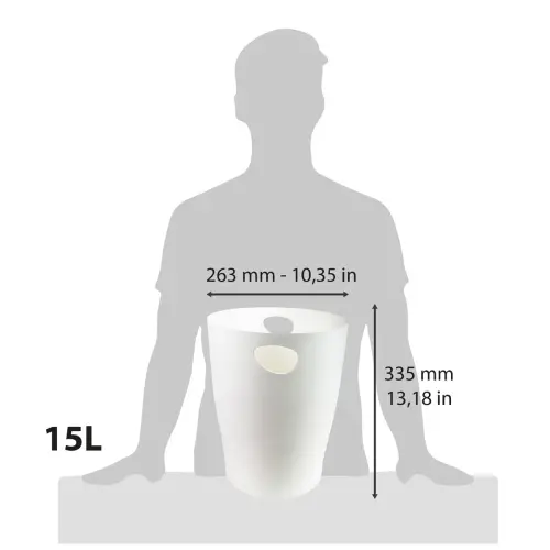 Prullenbak Ecobin - Wit - Exacompta