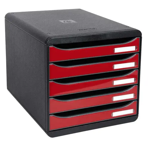BIG BOX PLUS zwart/karmijnrood glossy 