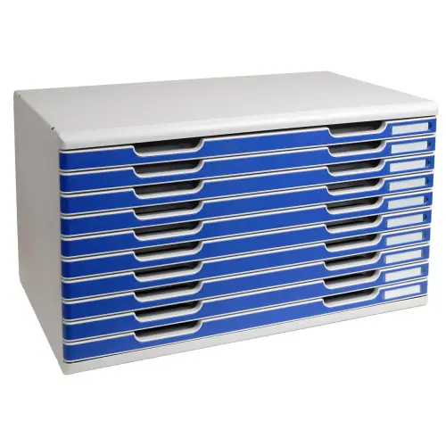 MODULO A3 - 10 laden - Lichtgrijs/blauw - Exacompta
