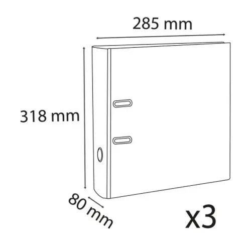 SET VAN 3 CL PP/Papier D80 A4 ORANJE 