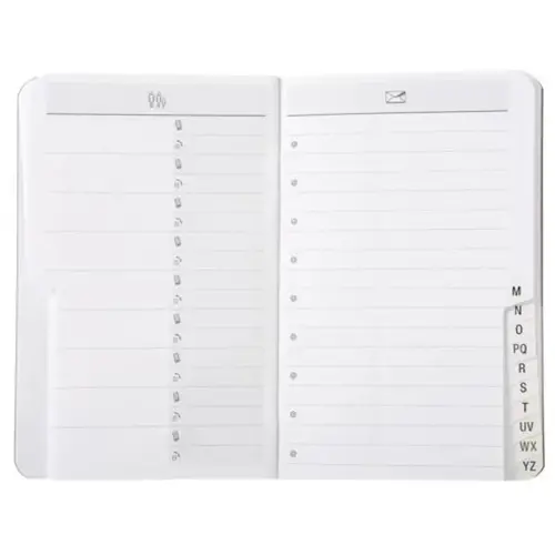 Repertoire - 14 x 9 cm - 80 pagina's - 5 assorti kleuren - Exacompta 