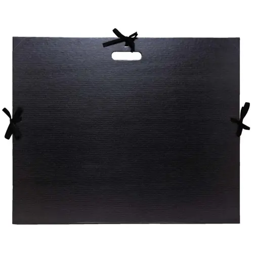 Cart. Teken 59X72 Rub.+Handvat. Kraft ZWART