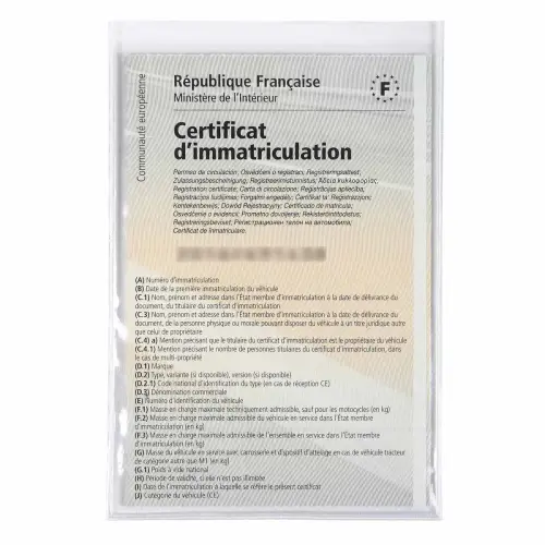 PVC Beschermhoes Auto Documenten