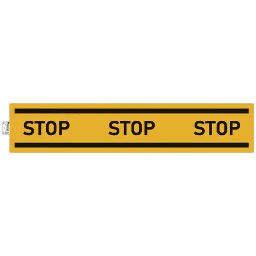 Plakbare verplichting stop geel 100cm