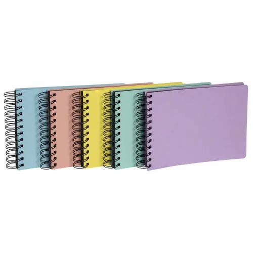 Spiraal fotoboek Aquarel - 23 x 16 cm - 50 zwarte pagina's - Assortiment kleuren - Exacompta